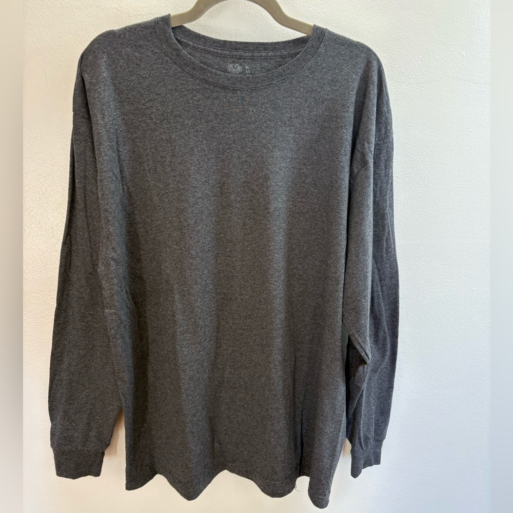 Fruit Of The Loom Gray Long Sleeve T-shirt XL